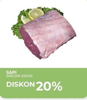 Promo Harga Daging Has Luar (Daging Sirloin) 250 gr - Yogya
