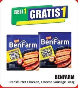 Promo Harga Benfarm Frankfurter Sausage Cheese, Chicken 300 gr - Hari Hari