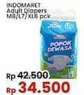 Promo Harga Indomaret Diapers Adult M8, L7, XL6 6 pcs - Indomaret