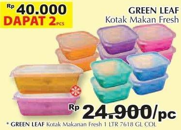 Promo Harga GREEN LEAF Kotak Makan Fresh per 2 pcs - Giant