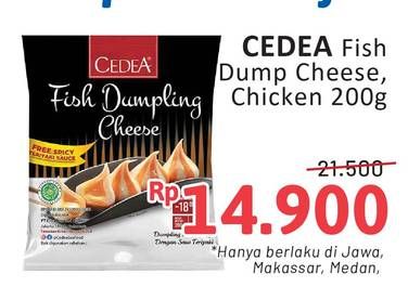Promo Harga Cedea Dumpling Chicken, Cheese 200 gr - Alfamidi