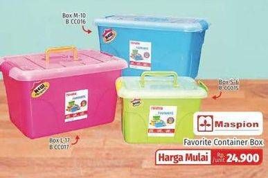 Promo Harga MASPION Favorite Box Container  - Lotte Grosir