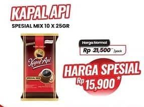 Promo Harga Kapal Api Kopi Bubuk Special Mix per 10 sachet 24 gr - Carrefour