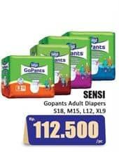 Promo Harga Sensi GoPants Adult Diapers S18, M15, L12, XL9 9 pcs - Hari Hari