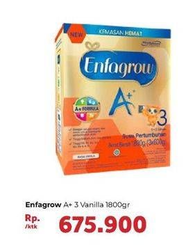 Promo Harga ENFAGROW A+3 Susu Bubuk Vanilla 1800 gr - Carrefour