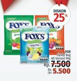 Promo Harga FOXS Crystal Candy All Variants 90 gr - LotteMart