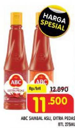 Promo Harga ABC Sambal All Variants 275 ml - Superindo