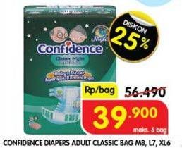 Promo Harga Confidence Adult Diapers Classic M8, L7, XL6 6 pcs - Superindo