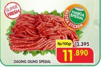 Promo Harga Daging Giling Sapi Spesial per 100 gr - Superindo