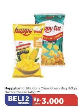 Promo Harga HAPPY TOS Tortilla Green 160gr / Nacho Cheese 140gr  - Carrefour