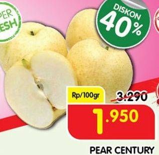 Promo Harga Pear Century per 100 gr - Superindo