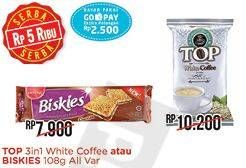 Promo Harga Top Coffee White Coffee / Biskies  - Alfamart