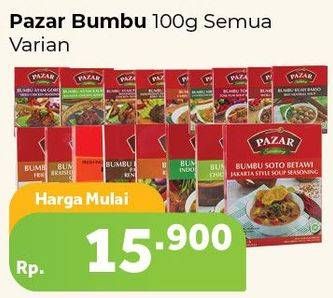 Promo Harga PAZAR Bumbu Masak All Variants 100 gr - Carrefour