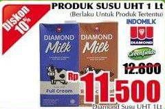 Promo Harga DIAMOND Milk UHT 1000 ml - Giant