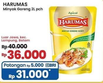 Promo Harga Harumas Minyak Goreng 2000 ml - Indomaret