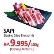 Promo Harga Daging Sapi Slice per 100 gr - Yogya