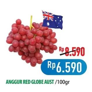 Promo Harga Anggur Red Globe per 100 gr - Hypermart
