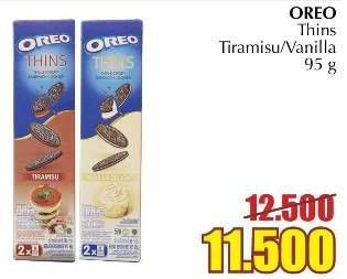 Promo Harga OREO Thins Tiramisu, Vanilla 95 gr - Giant