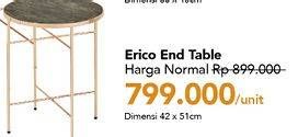 Promo Harga Erico End Table 42x51cm  - Carrefour