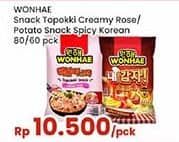 Promo Harga Wonhae Topokki Snack Creamy Rose, Spicy Sweet 80 gr - Indomaret