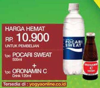 Promo Harga Pocari Sweat 500ml, Oronamin C 120ml  - Yogya
