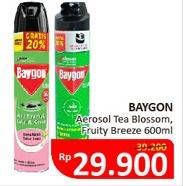 Promo Harga BAYGON Insektisida Spray Tea Blossom, Fruity Breeze 600 ml - Alfamidi