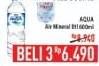 Promo Harga AQUA Air Mineral per 3 botol 600 ml - Hypermart