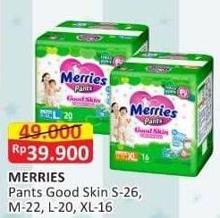 Promo Harga Merries Pants Good Skin M22, L20, S26, XL16 16 pcs - Alfamart