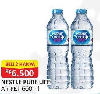 Promo Harga NESTLE Pure Life Air Mineral per 2 botol 600 ml - Alfamart