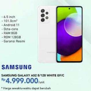 Promo Harga SAMSUNG Galaxy A52 Awesome White 128GB  - Carrefour