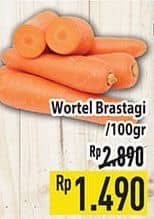 Promo Harga Wortel Berastagi per 100 gr - Hypermart