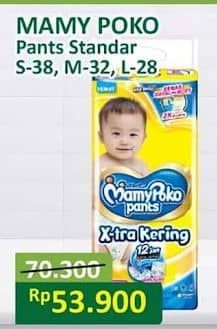 Promo Harga Mamy Poko Pants Xtra Kering S38, M32, L28 28 pcs - Alfamart