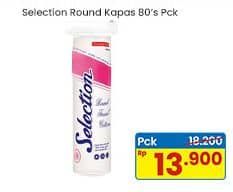 Promo Harga Selection Kapas Bulat 80 pcs - Indomaret