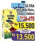 Harga Ultra Milk Susu UHT Full Cream, Coklat 1000 ml di Hypermart