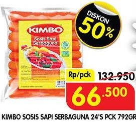 Promo Harga KIMBO Sosis Sapi Serbaguna 24 pcs - Superindo