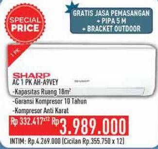 Promo Harga SHARP AH-A9VEY - AC 1PK  - Hypermart