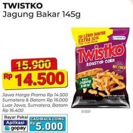 Promo Harga Twistko Snack Jagung Bakar Jagung Bakar 145 gr - Alfamart