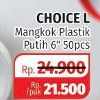 Promo Harga CHOICE L Mangkok Plastik 50 pcs - Lotte Grosir