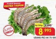 Promo Harga Udang Peci AK 75-100 per 100 gr - Superindo