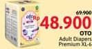 Promo Harga OTO Adult Diapers Premium XL6 6 pcs - Alfamidi