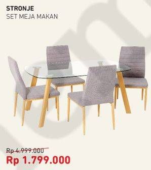 Promo Harga COURTS Stronje Dining Set  - Courts