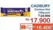 Promo Harga CADBURY Dairy Milk Cashew Nut 100 gr - Indomaret