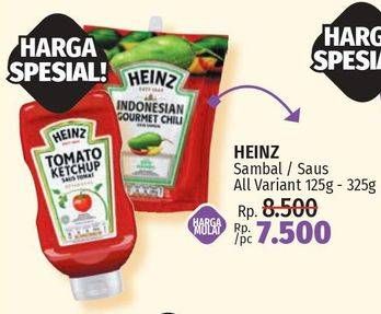 Promo Harga HEINZ Sambal / Saus All Variant 125g - 325g  - LotteMart