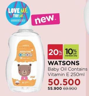 Promo Harga WATSONS Baby Oil 250 ml - Watsons