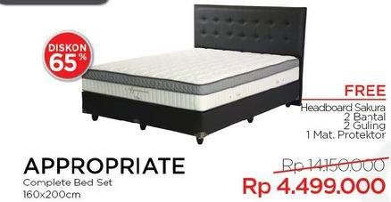 Promo Harga ELITE Appropriate Bed Set 160x200cm  - Courts