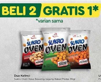 Promo Harga Dua Kelinci Kacang Sukro Oven Rasa Bawang, Oven Rasa Jagung Bakar, Oven Pedas 100 gr - TIP TOP