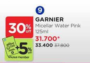Promo Harga Garnier Micellar Water Pink 125 ml - Watsons