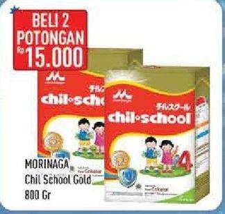 Promo Harga MORINAGA Chil School Gold per 2 box 800 gr - Hypermart