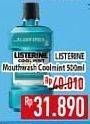 Promo Harga Listerine Mouthwash Antiseptic Cool Mint 500 ml - Hypermart