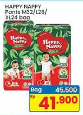 Promo Harga Happy Nappy Smart Pantz Diaper M32, L28, XL24 24 pcs - Indomaret
